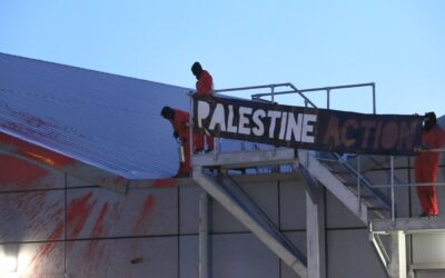 Palestine Action Scotland Occupies Roof of Leonardo Arms Factory in Edinburgh