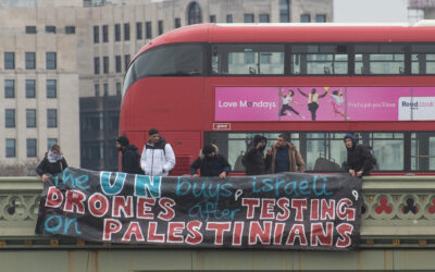 Palestine Action expose the UN on ‘Social Justice’ Day for buying Israel’s killer drones