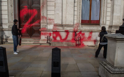 Palestine Action Spray the Foreign Office Red on Nakba Day